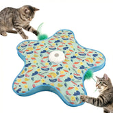 Smart Interactive Cat Toy - Automatic Hide and Seek Hunting Simulator with Realistic Bird Sounds & Random Moving Feather, USB Rechargeable, Prevents Boredom for Indoor Cats & Kittens