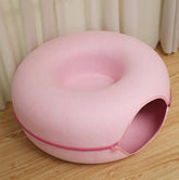 Donut-Tire-Tunnel Cat Shaped Beds - Comfortable, Soft Pet Bed for Cats&
