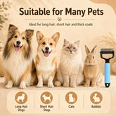 Pet Detangling Comb for Dogs and Cats,Stainless Steel Pet Grooming Tool for Loose Hair Removal,Light Mats, Tangles,Shedding and Daily Coat Care